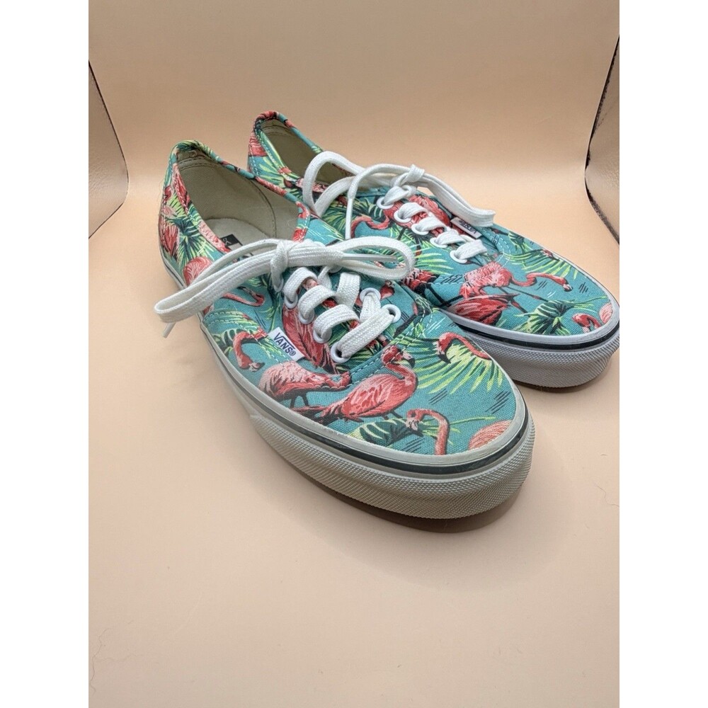 Vans Van Doren Flamingo Tropical Print Sneakers Unisex Size 9 NWOB - Picture 2 of 3